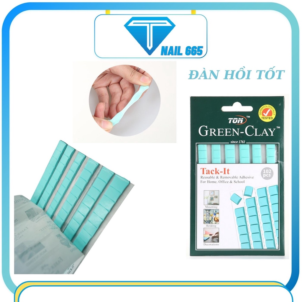 Keo đa năng gắn móng tay nail , Miếng keo cao su dán đế móng tập Vỉ 102 miếng