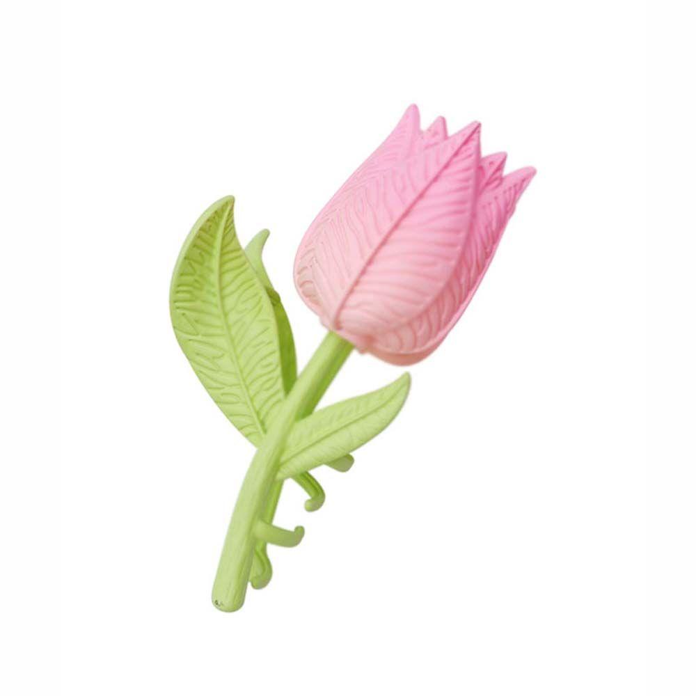 Kẹp Tóc Càng Cua Hình Hoa Tulip Màu Xanh Lá Kiểu Pháp Đơn Giản Dễ Thương Cho Nữ