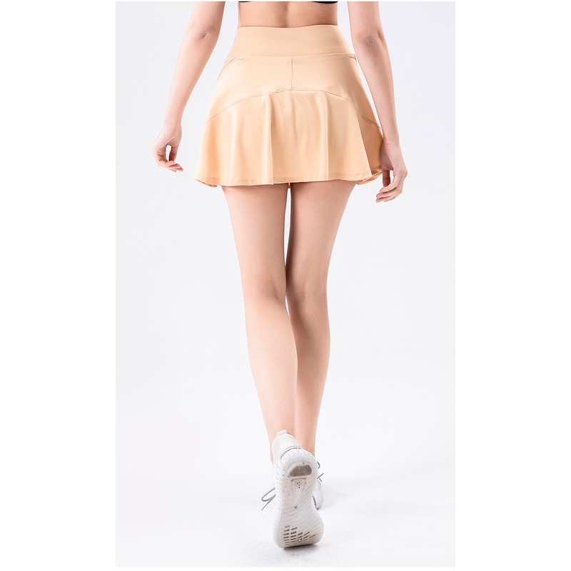 Chân Váy Ngắn Siêu Ngắn Tập Yoga Thể Thao Giả Hai Mảnh Cho Nữ