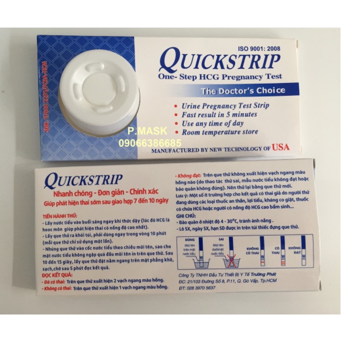 Que Thử Thai Quickstrip NHANH CHÓNG - ĐƠN GIẢN - CHÍNH XÁC - GIÁ RẺ