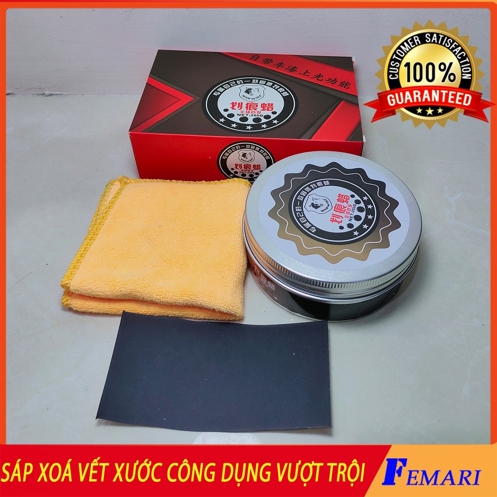 [ Hàng Nhập Xịn ] Sáp tẩy mờ vết xước sơn xe - Xoá vết xước ô tô xe máy - Xóa vết xước sâu - FEMARI Nhập Khẩu