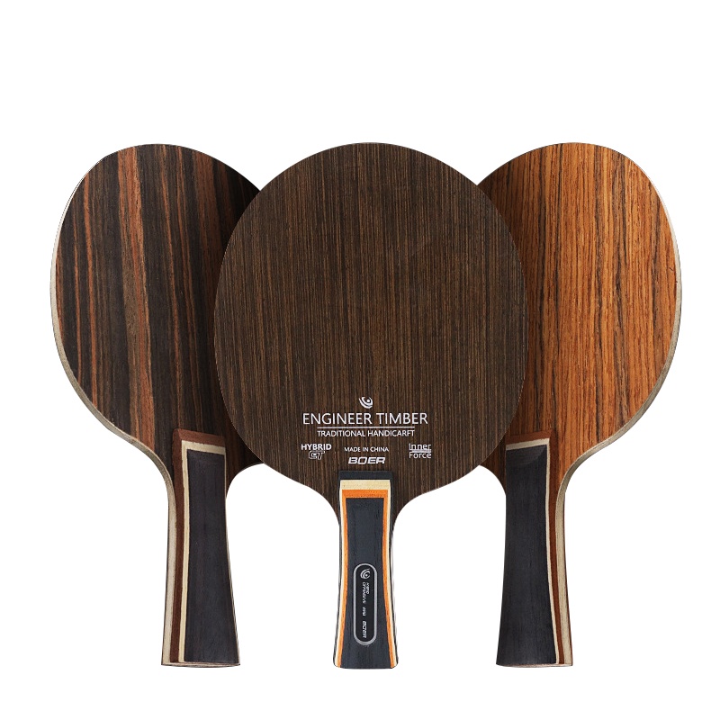 Lưỡi Đánh Bóng Bàn Bằng Gỗ Mun Siêu Cứng 3 + 2 Lưỡi Dao Ping Pong