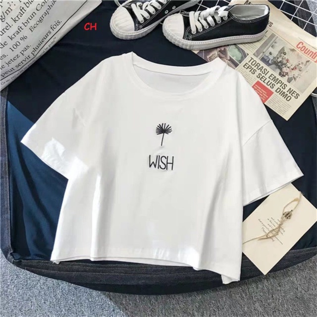 Áo croptop bông lau wish CH12