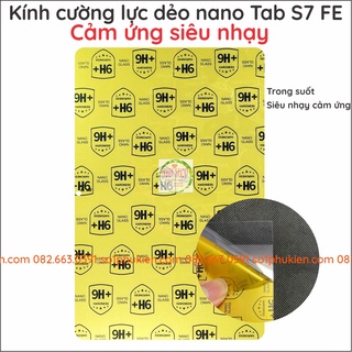 Dán cường lực dẻo nano Samsung Tab S7 FE trong suốt, siêu bền, độ cường lực 9H+