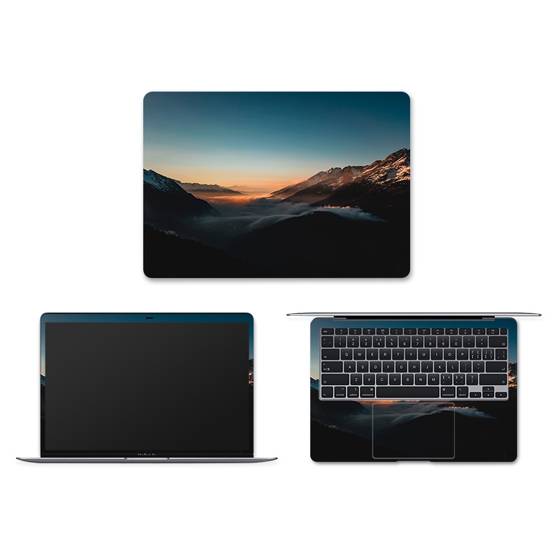 Starry sky, mountain and river landscape laptop skin stickers, computer appearance decoration decals, suitable for 11-17inch Acer, ASUS, Dell hp, Huawei macbook and other laptop decorations