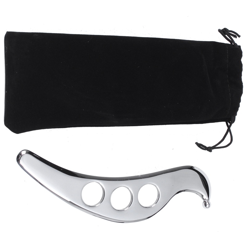 Dụng cụ cạo mát xa guasha bằng thép không gỉ tiện lợi dụng cụ làm thon chân guasha scraping massager