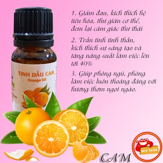 Tinh dầu thiên nhiên nguyên chất 7 loại mùi hương dung tích 10ml