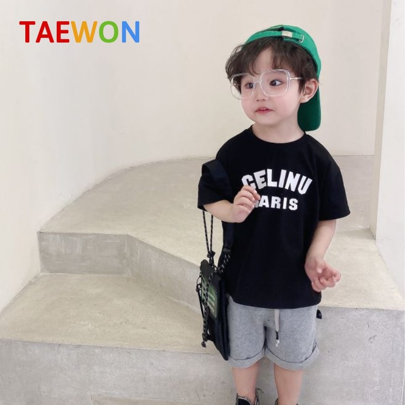 Áo phông bé trai Hàn Quốc chất cotton , Áo thun trẻ em bé gái đẹp từ 1 đến 5 tuổi Taewon Kids AT12