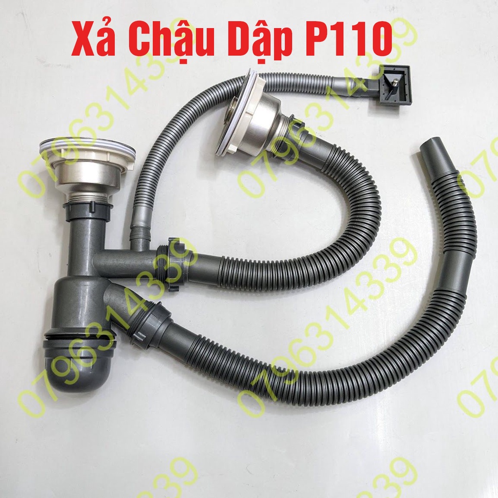 Bộ Xả Bồn Rửa Chén Đôi – Xi Phông phi 110 11cm chỉ xài cho chậu dập