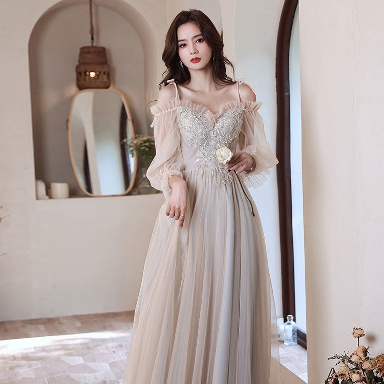 Đầm Phù Dâu Dáng Ôm Dài Thời Trang Sang Trọng Cho Nữ