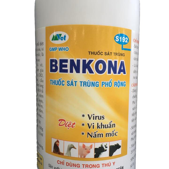 Dung dịch sát khuẩn BENKONA chuyên dùng trong chăn nuôi chai 1000ml