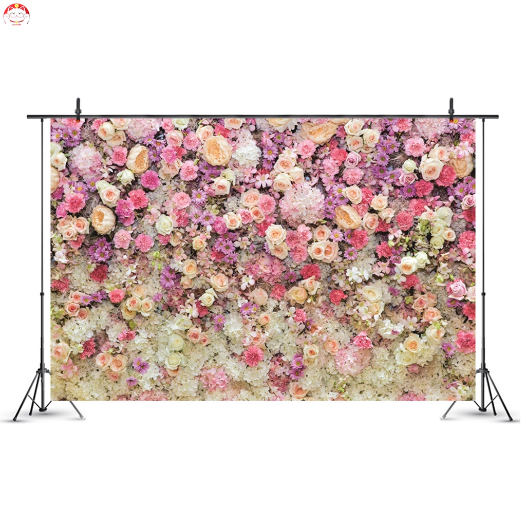 Phông nền chụp ảnh in hình hoa 3D bằng vải vinyl 120x80cm nhiều mẫu tùy chọn