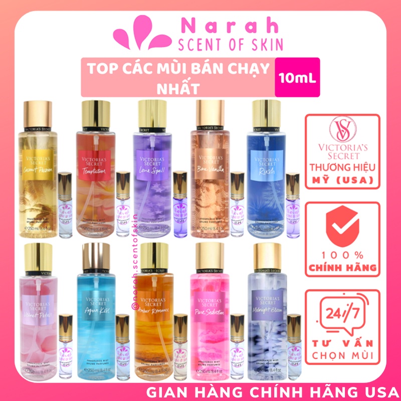Xịt thơm body mist Victoria Secret hương truyền thống Best-selling scents Link 1 - Narah ScentOfSkin