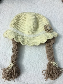 Mũ len tóc giả handmade