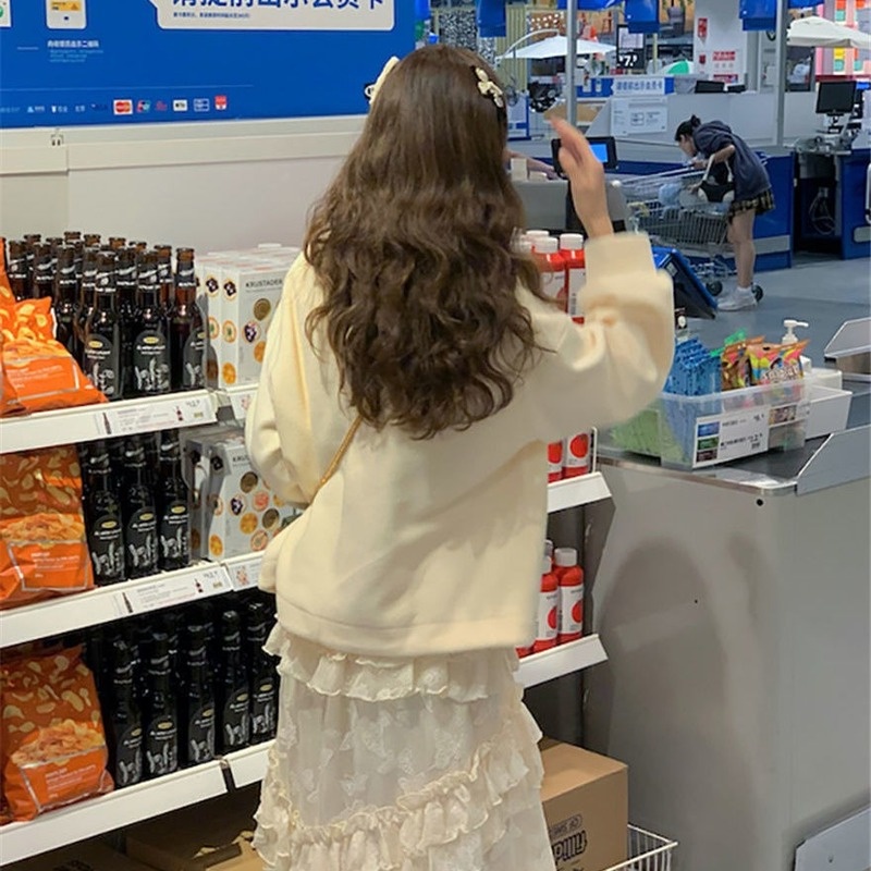 Áo Nỉ Dày Tay Dài Thắt Nơ Thời Trang Thu Đông Cho Nữ