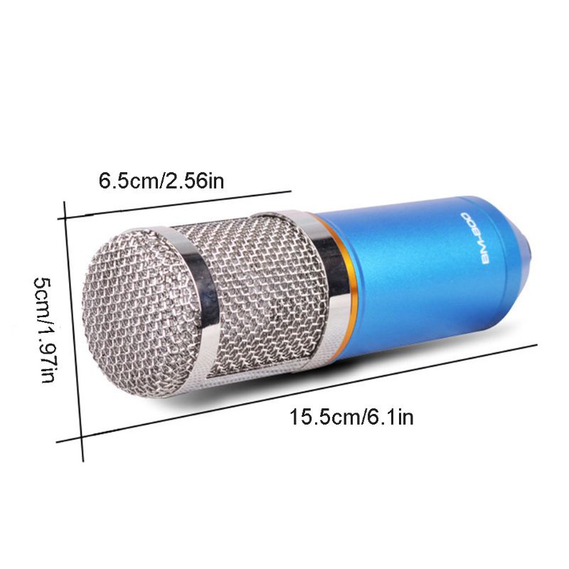 Micro zzz Thu Âm Kèm Giá Đỡ Chống Sốc + Cáp Nguồn 45db ± 1db