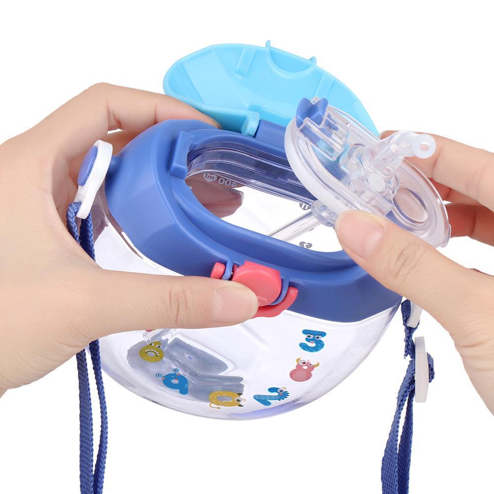 Bình Uống Nước Kèm Ống Hút Hoạ Tiết Hoạt Hình Cho Bé