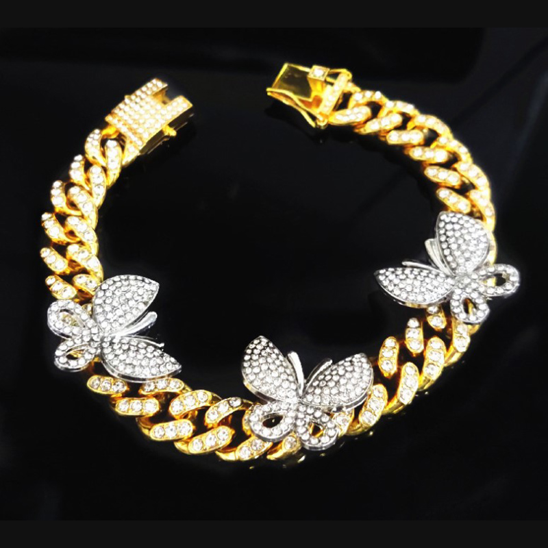 1 Vòng Tay Hình Bướm Đính Đá Lấp Lánh Phong Cách Hip Hop | BigBuy360 - bigbuy360.vn