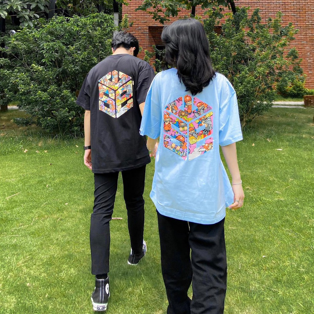 Áo SWE BIG LOGO CARTOON - Tee SWE Hoạt Hình Unisex