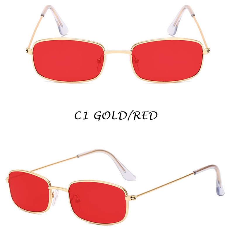 【HENGHA】【READY STOCK】Korean Design Retro Candy Color Small Metal Frame Sunglasses Women/Men