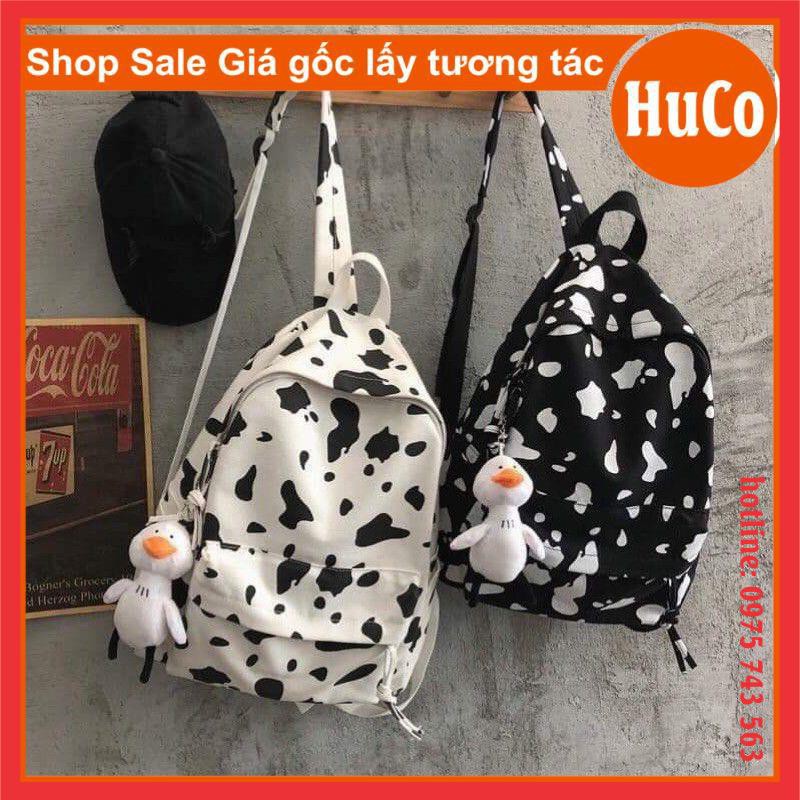 [HÀNG SẴN] TÚI BALO BÒ SỮA cute form chuẩn ảnh ulzzang nam nữ dùng đi chơi đi học phụ kiện unisex chất vải thô mềm