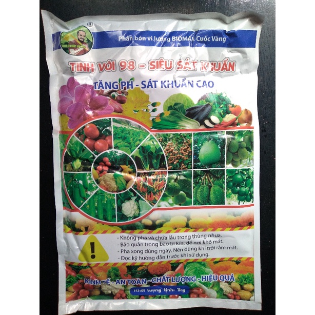 Bộ 2 sản phẩm cải tạo đất trước khi gieo trồng ( t.vôi 98, men 1kg)