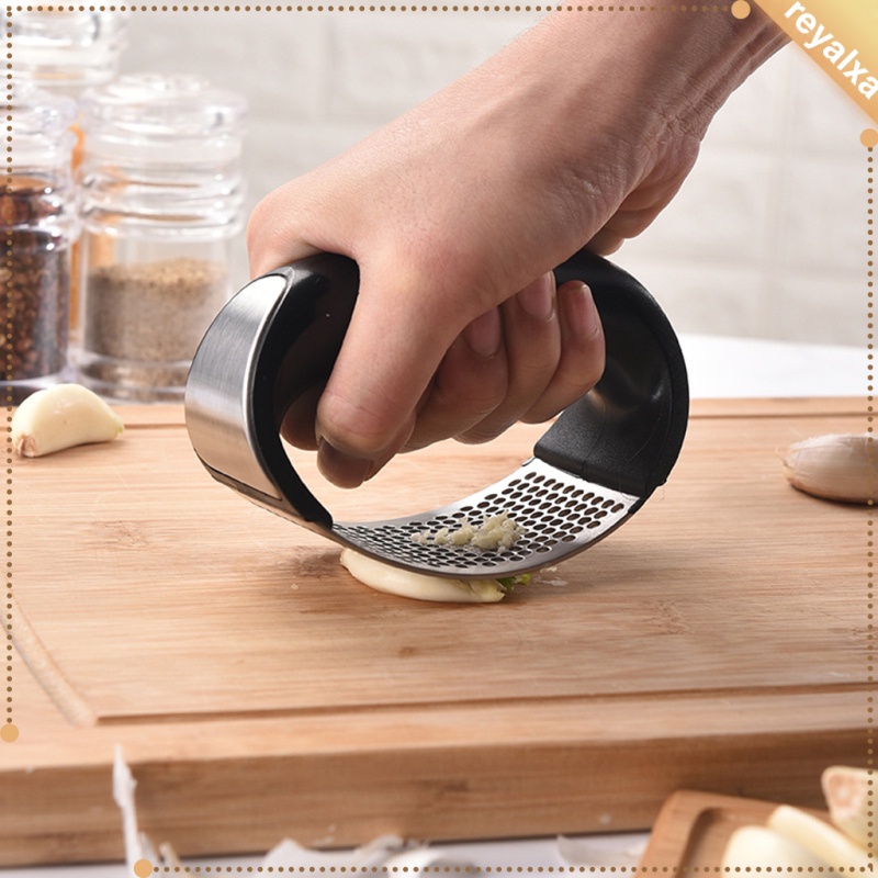 [Reyalxa] Dụng Cụ Nghiền Tỏi Bằng Thép Không Gỉ Dễ Lau Chùi Dễ Sử Dụng