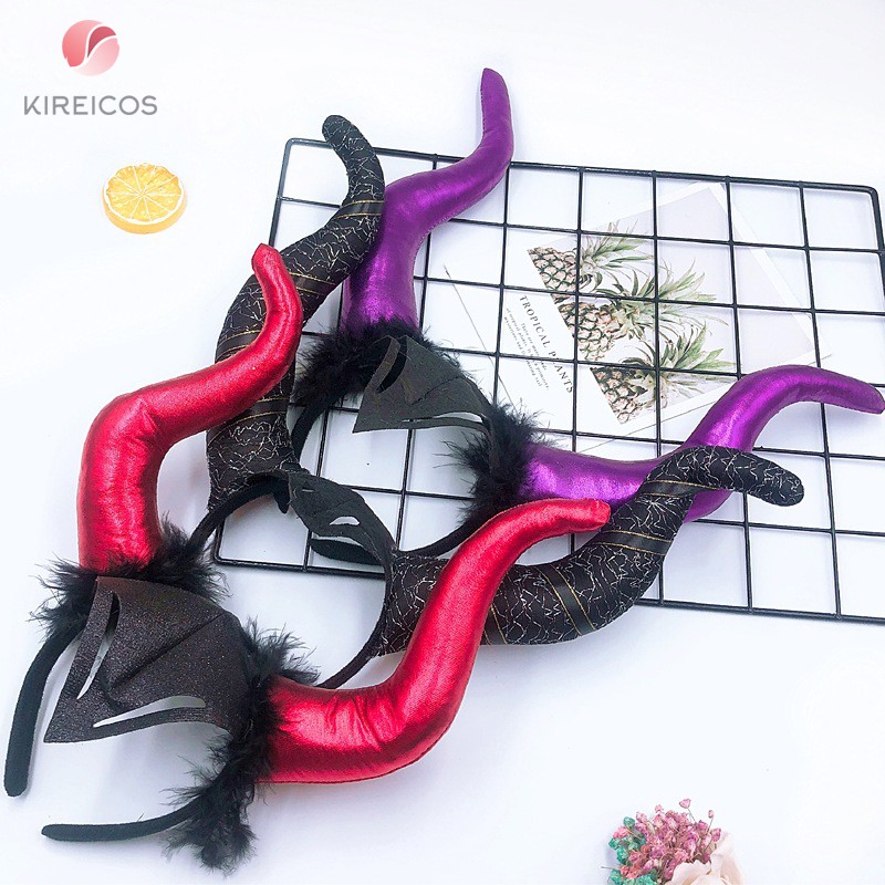 Cài Tóc Halloween Sừng Maleficent Đủ Màu