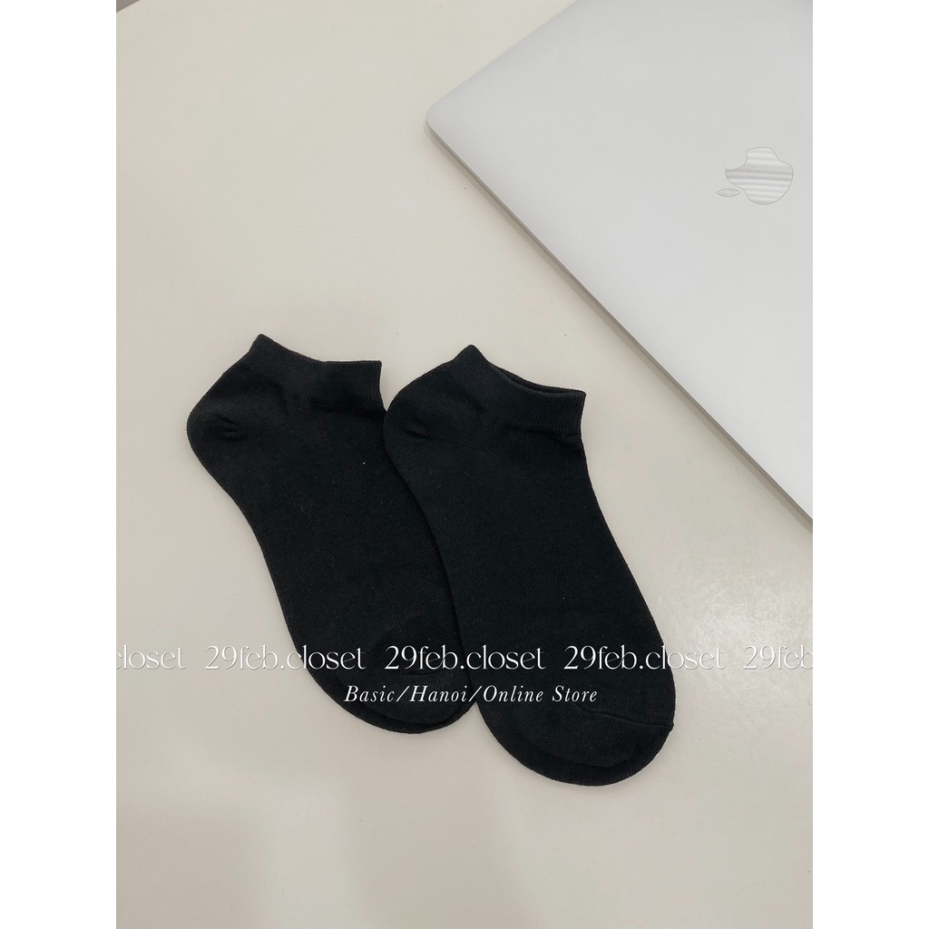 [Ảnh thật/Video] Tất cotton cổ cao, cổ thấp basic - 29feb.closet - T01