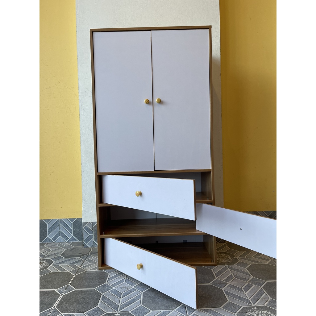 Tủ treo quần áo trẻ em đa tầng, Chất Liệu Gỗ MDF Phủ Melamin Chống Thấm Hiệu Qủa Giúp Quần Áo Gọn Gàng Ngăn Nắp