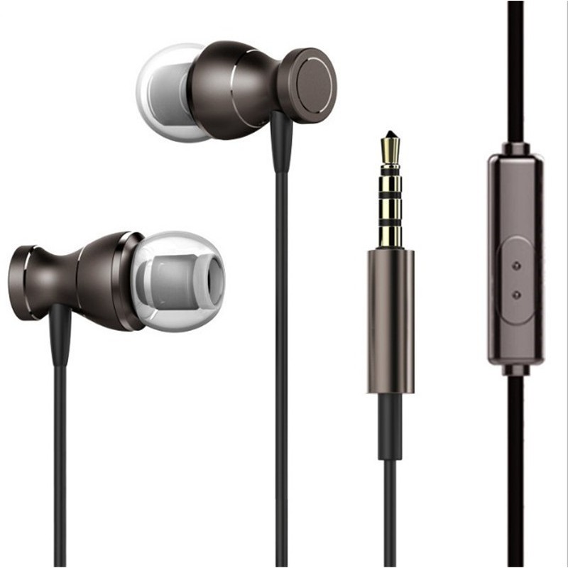 Tai nghe nhét tai 3.5mm bằng kim loại kèm mic dành cho Samsung Huawei Xiaomi Oppo