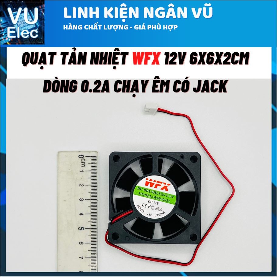 Quạt Tản Nhiệt 12V 4x4CM 6x6CM, 8x8CM, 12x12CM quạt làm mát đủ loại