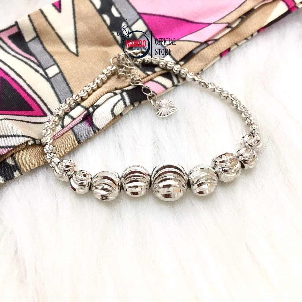 Vòng Tay Nữ, Lắc Bạc L278 Cao Cấp có khóa mở Namoo Jewelry