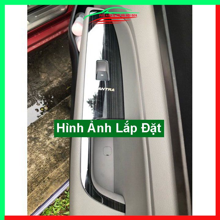 Ốp nội thất cho xe ô tô Hyundai Elantra 2016-2019 vân Titan bảo vệ chống trầy xước và làm đẹp xe