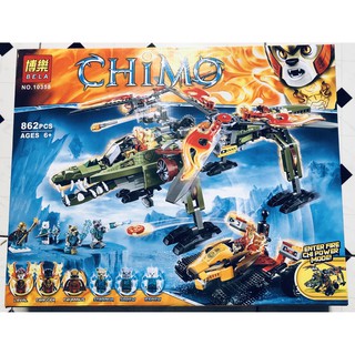 Bộ lego tàu bay giải cứu Vua cá sấu Chimo (862 chi tiết)