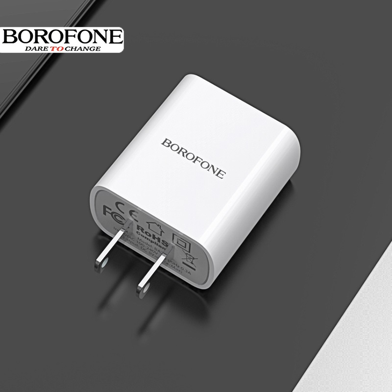 Củ sạc 2.1A BOROFONE BA20 cổng USB - Chính hãng