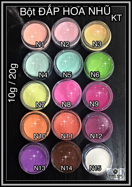 Bột Đắp Hoa Nổi- trang trí móng tay 30k/ hủ 10g