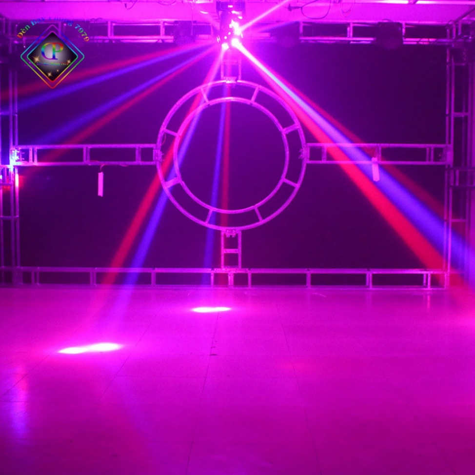 Đèn Moving 2 Đầu 12 Mắt Độc Lập Hiệu Ứng 3D Cảm Biến Nhạc Sử Dụng Cho Sân Khấu, Bar, Phòng Karaoke..