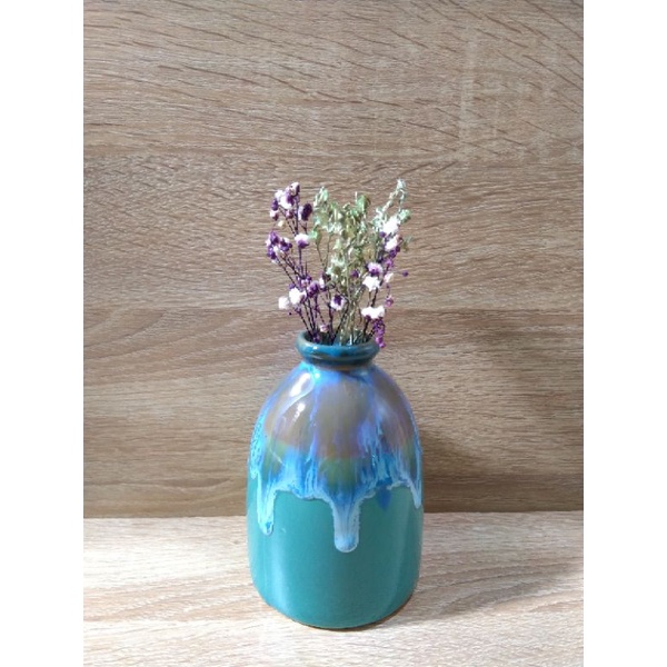Lọ hoa decor mini hỏa biến - Gốm sứ Bát Tràng