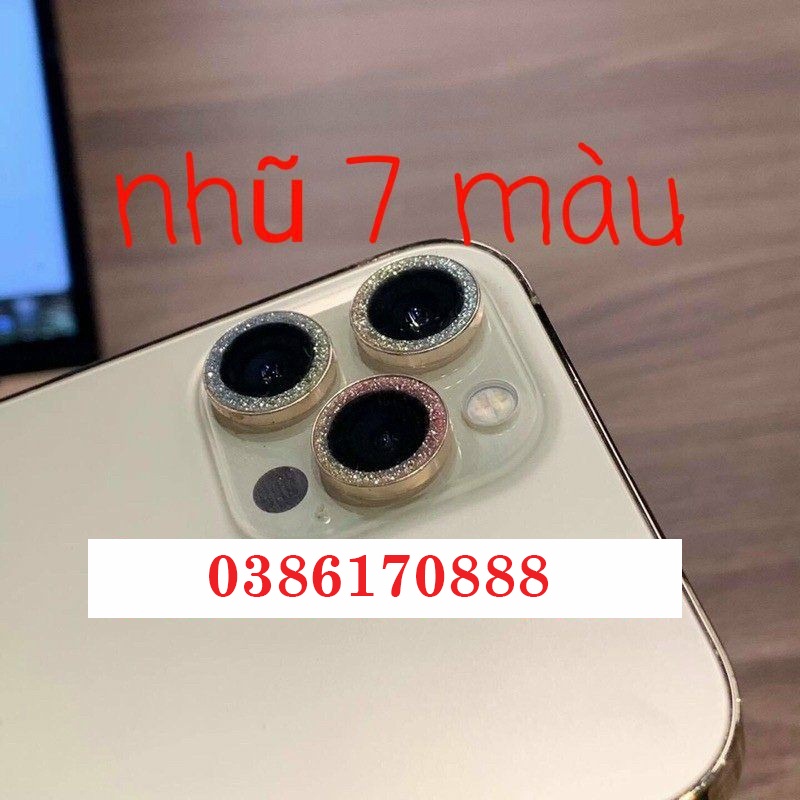 Bộ LENS NHŨ 7 MẦU bảo vệ mắt camera cho iPHONE