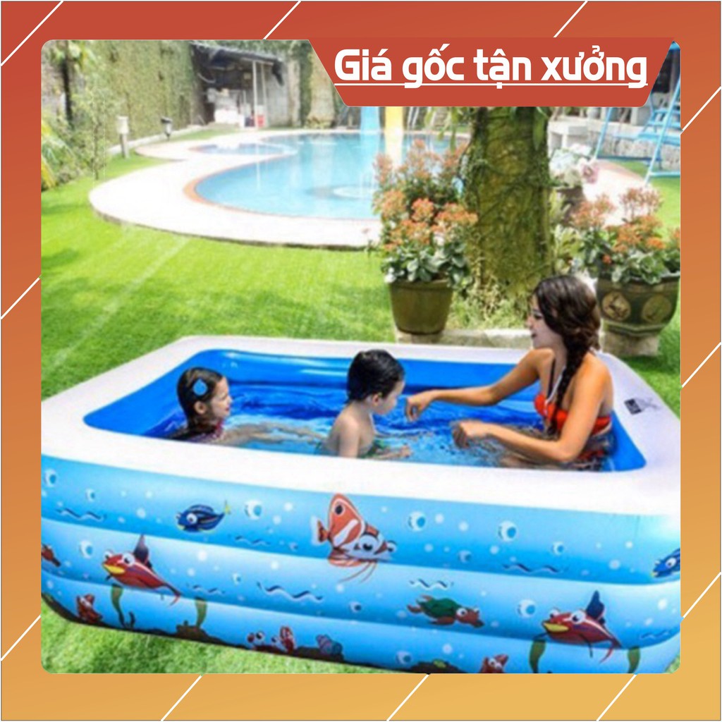 [Giá sỉ] Bể bơi phao 1m5 3 tầng cho bé yêu