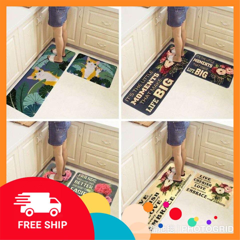 Combo 2 thảm trải nhà bếp