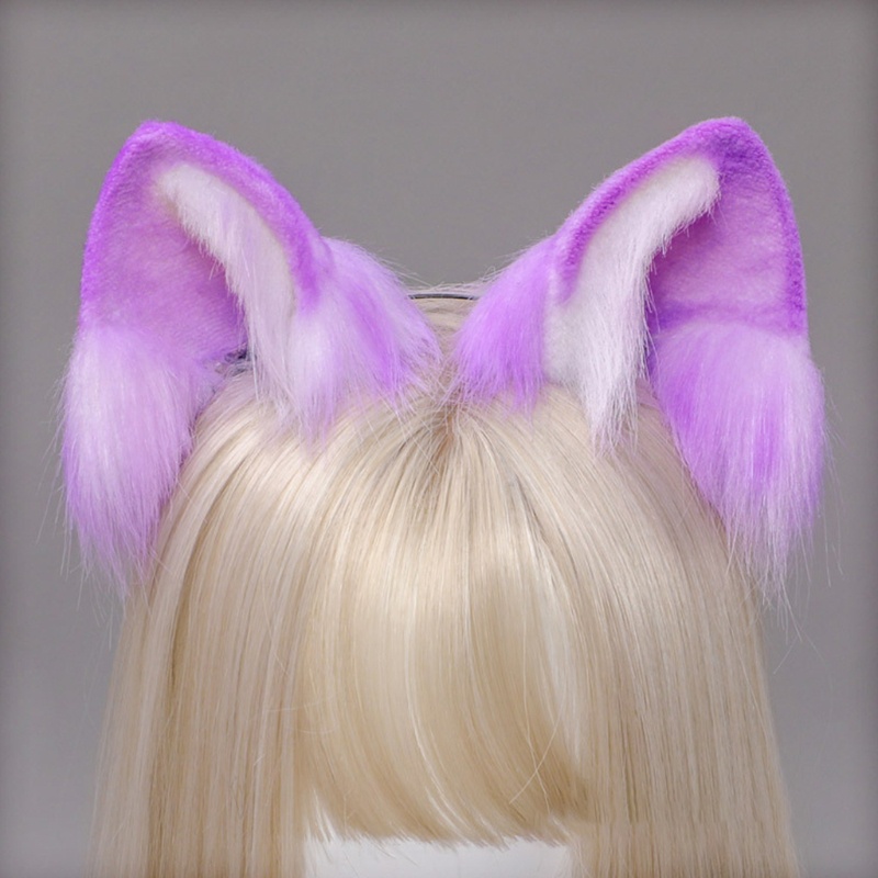 Băng Đô Tai Mèo Giả Lông Nhiều Màu Hóa Trang Lolita Nhật Bản