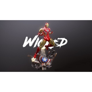 File in 3D Iron Man And The Shield - Marvel