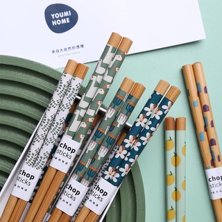 Set 8 đôi đũa gỗ hoạ tiết Nhật Bản