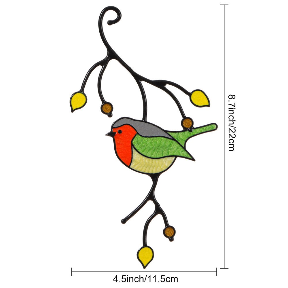 🍒QINJUE🍒 Valentine's Day Gift Garden Patio Decor Sculptures Pendant Hummingbird Sun Catcher Window Hangings Bird Decoration for Home Window Front Door Bright Colors Bird Series Ornament Window Hangings