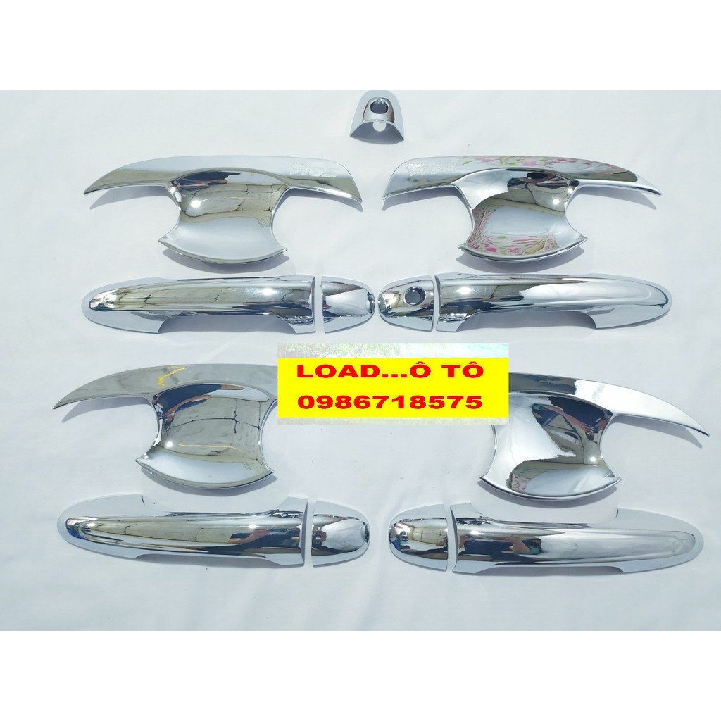 Ốp Tay và Hõm Cửa Xe Toyota Vios 2022-2019 Mạ Crom Sáng Bóng Cao Cấp Nhất Thị Trường, Sẵn Keo Dán 3M