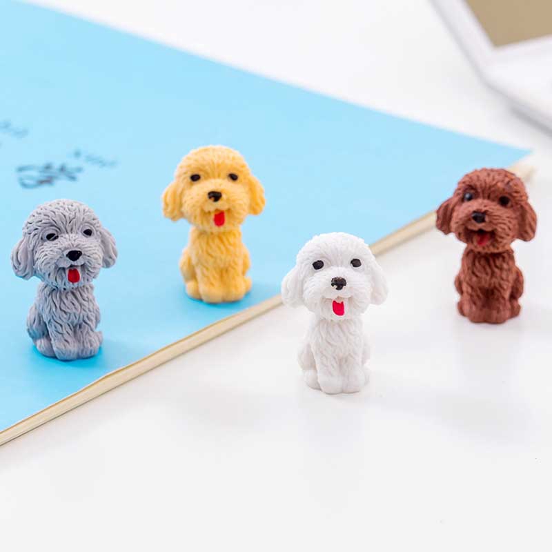 Tẩy xóa hình dạng chú cún đáng yêu cho học sinh