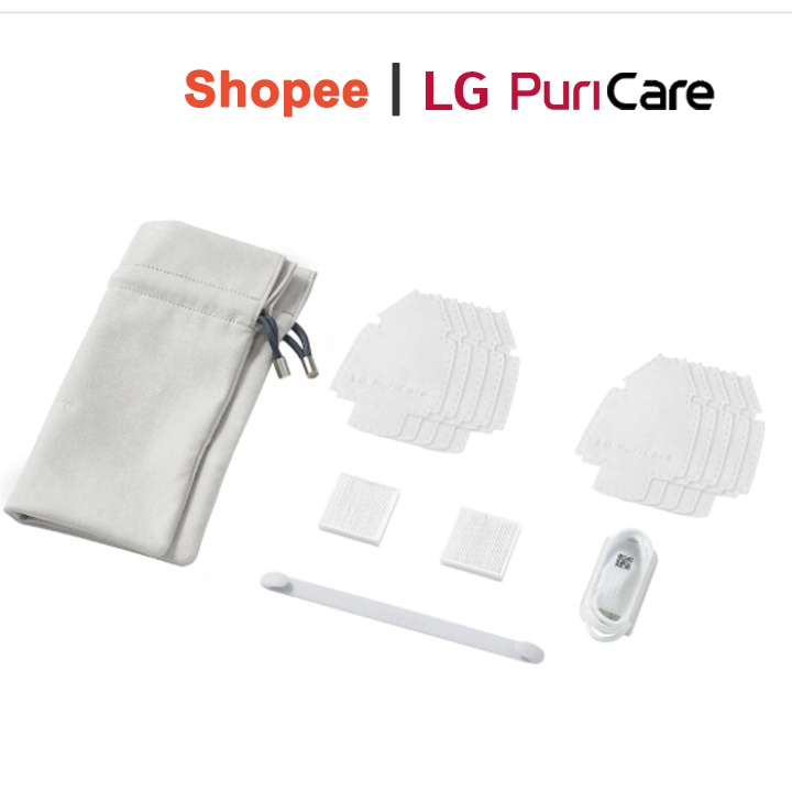 Khẩu trang lọc khí LG Puricare Mask thế hệ 2 (màu trắng) AP551AWFA - lọc bụi mịn 2.5 PM - Chính Hãng (Model 2022)