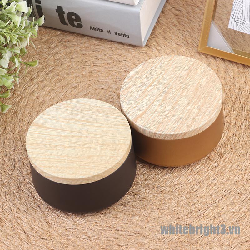 Hộp Đựng Nến / Mỹ Phẩm / Nến / Đồ Trang Điểm Có Nắp Gỗ